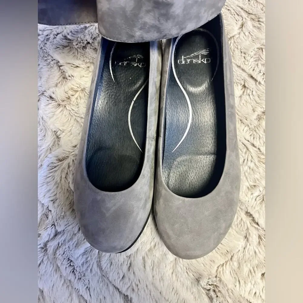 Dansko Gray Ankle Strap Loafers - Picture 6 of 8